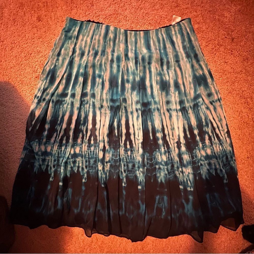 JONES NEW YORK 18W Tie Dye Blue & Black Skirt